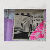 Carte Postale Collage en techniques mixtes de voyage (Devant)