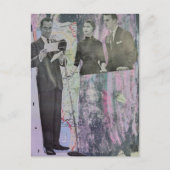Carte Postale Collage en techniques mixtes d'un couple dans une (Devant)