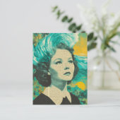 Carte Postale Collage en techniques mixtes Ondes cérébrales (Debout devant)