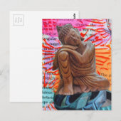 Carte Postale Collage en techniques mixtes sur la paix (Devant / Derrière)