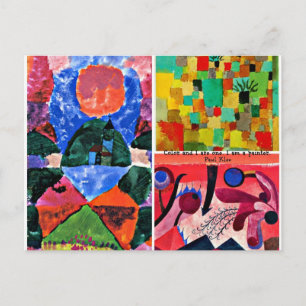 Carte Postale Collage et citation d'art Paul Klee
