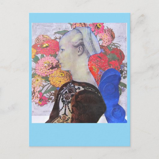 Carte Postale Collage Féerie bleue 2023 (Devant)