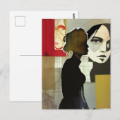Carte Postale Collage figuratif en techniques mixtes (Devant / Derrière)