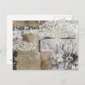 Carte Postale Collage Fleur II (Devant / Derrière)