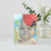 Carte Postale Collage fraise et bébé (Debout devant)