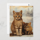 Carte Postale Collage Ginger Kitten (Devant / Derrière)