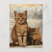 Carte Postale Collage Ginger Kitten (Devant)