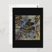 Carte Postale Collage Grand Piano (Devant / Derrière)