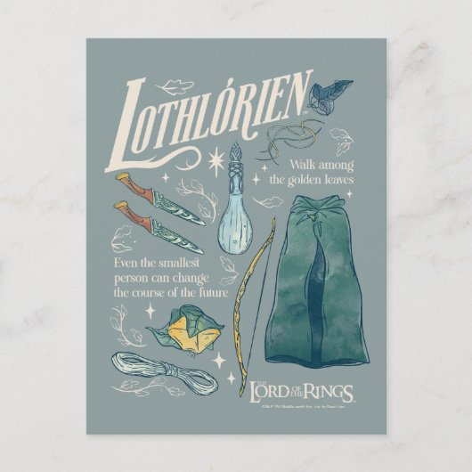Carte Postale Collage graphique aquarelle LOTHLORIEN™ (Devant)