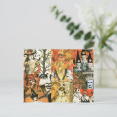 Carte Postale Collage Halloween vintage (Debout devant)