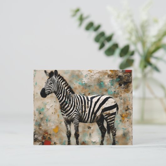 Carte Postale Collage horizontal Zebra (Debout devant)