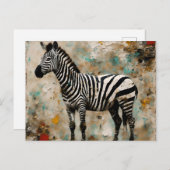 Carte Postale Collage horizontal Zebra (Devant / Derrière)