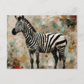 Carte Postale Collage horizontal Zebra (Devant)