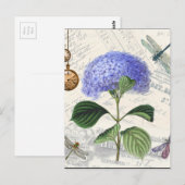Carte Postale Collage Hydrangea (Devant / Derrière)