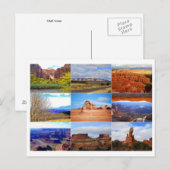 Carte postale Collage Icône Utah (Devant / Derrière)