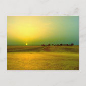 Carte Postale Collage Lever de soleil sur le désert (Devant)