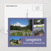 Carte Postale Collage Longmire (Mont Rainier) (Devant / Derrière)