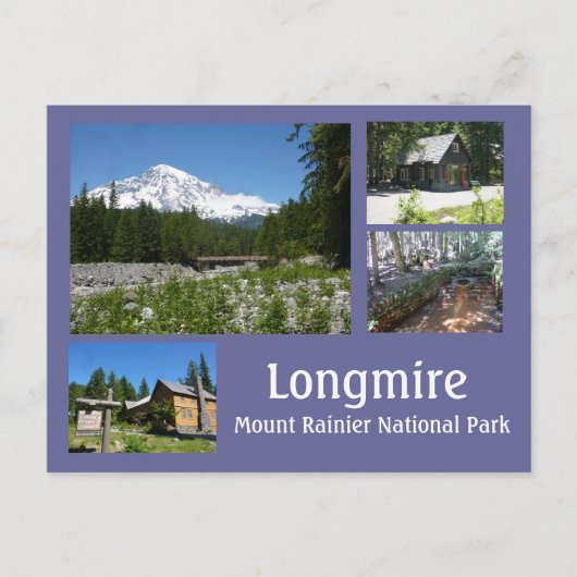 Carte Postale Collage Longmire (Mont Rainier) (Devant)