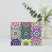 Carte Postale Collage Mandala Abstrait (Debout devant)