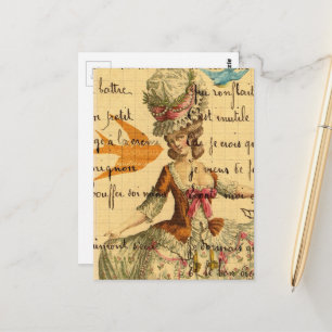 Carte Postale Collage Marie Vintage