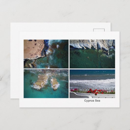 Carte Postale Collage maritime de Chypre (Devant / Derrière)