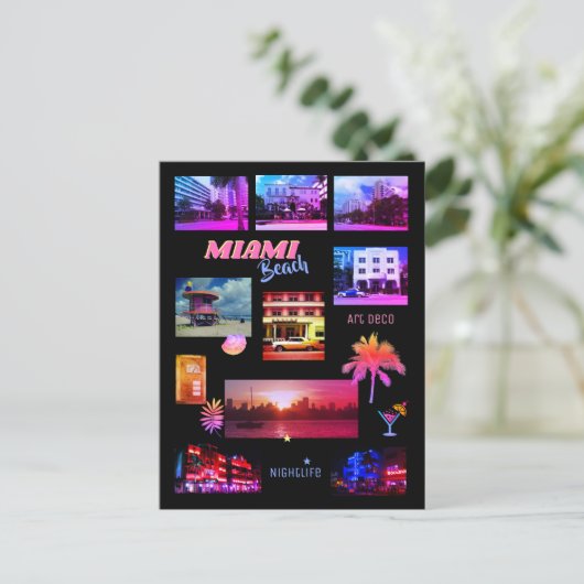 Carte Postale Collage Miami Beach (Debout devant)