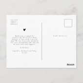 Carte Postale Collage minimal de 3 photos Élégante Baby Shower (Dos)