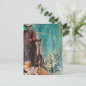 Carte Postale Collage mixte Cowboy Rétro (Debout devant)