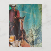 Carte Postale Collage mixte Cowboy Rétro (Devant)