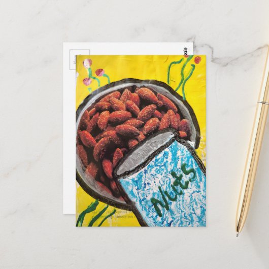 Carte Postale Collage mixte d'amandes (Devant/Arrière en situation)