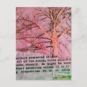 Carte Postale Collage mixte d'arbre d'hiver unique (Devant)