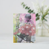 Carte Postale Collage mixte de danse hula rétro (Debout devant)