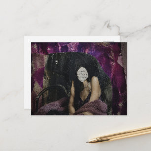 Carte Postale Collage mixte de visage indolore