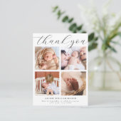 Carte Postale Collage Multi Photo Moderne Merci Bébé Nouveau (Debout devant)