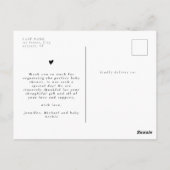 Carte Postale Collage Multi Photo Moderne Merci Bébé Nouveau (Dos)