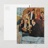 Carte Postale Collage multimédia de fête rétro (Devant / Derrière)