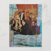Carte Postale Collage multimédia de fête rétro (Devant)