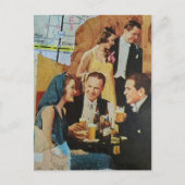 Carte Postale Collage multimédia de fête rétro amusante (Devant)