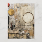 Carte Postale Collage multimédia mixte Abstrait (Devant)