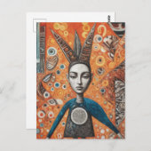 Carte Postale Collage multimédia mixte AI (Devant / Derrière)