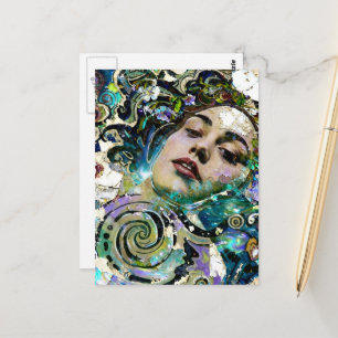 Carte Postale Collage multimédia Ophelia unique