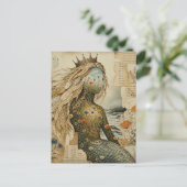 Carte Postale Collage multimédia Sirène Fleur Sauvage (Debout devant)