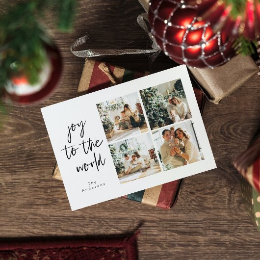 Carte Postale Collage Noël Quatre photos | Joie Au Monde