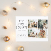 Carte Postale Collage Noël Quatre photos |Notre premier Noël