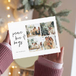 Carte Postale Collage Noël Quatre photos | Peace Love Hugs<br><div class="desc">Collage Noël Quatre photos | Peace Love Hugs</div>
