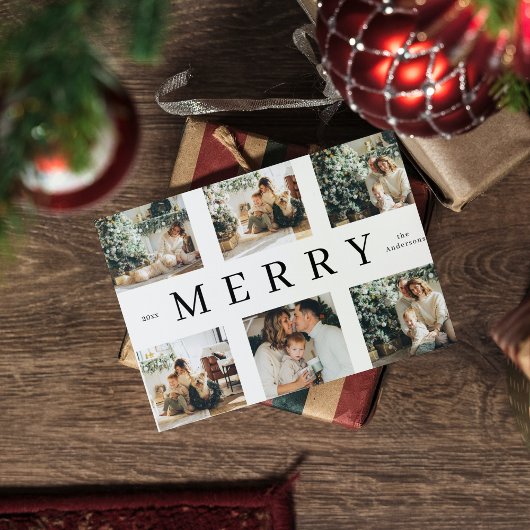 Carte Postale Collage Noël Six photos | Joyeux vacances
