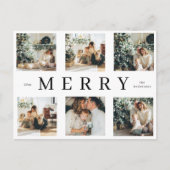 Carte Postale Collage Noël Six photos | Joyeux vacances (Devant)
