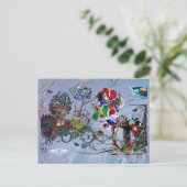 Carte Postale Collage numérique VIP pour musique micro ouverte (Debout devant)