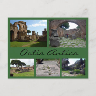 Carte Postale Collage Ostia Antica (Ruines romaines), Rome