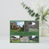 Carte Postale Collage Ostia Antica (Ruines romaines), Rome (Debout devant)